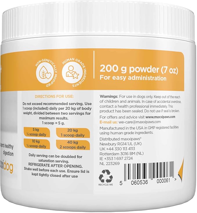 maxxidigest+ Probiotics, Prebiotics and Digestive Enzymes - Digestive and Immune Support Supplement for Dogs – 7 oz