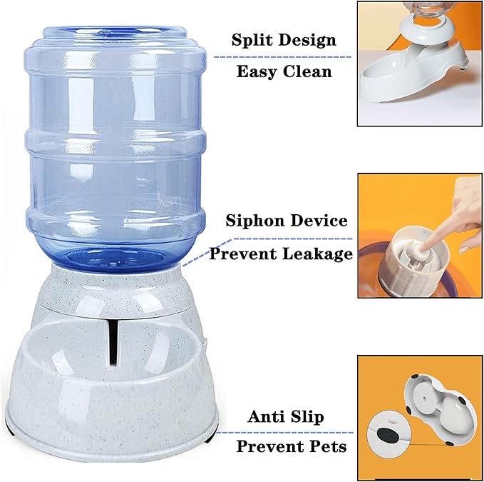 Automatic Dog Water Dispenser,3 Gallon| 11L Gravity Automatic Pet Water Dispenser Station,Pet Waterer for Large Dogs and Cats,Large Capacity Water Feeder for Cats and Large Dogs