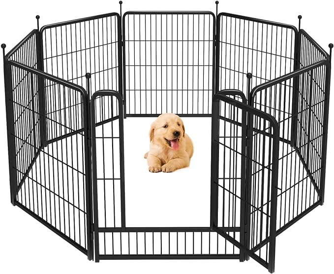 FXW Rollick Dog Playpen for Yard, RV CampingâPatented, 32 inch 8 Panels