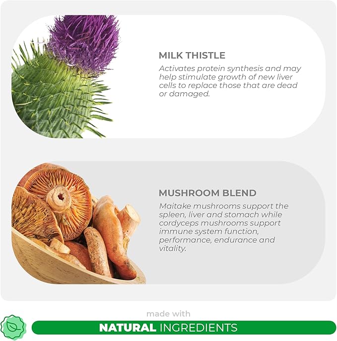 Mushroom Complex for Dogs - 120 Chewable Tablets - Turkey Tail Mushroom for Dogs - Immune Support, Joint Support, Digestive Support and Liver Support with Milk Thistle - Dog Mushroom Supplement