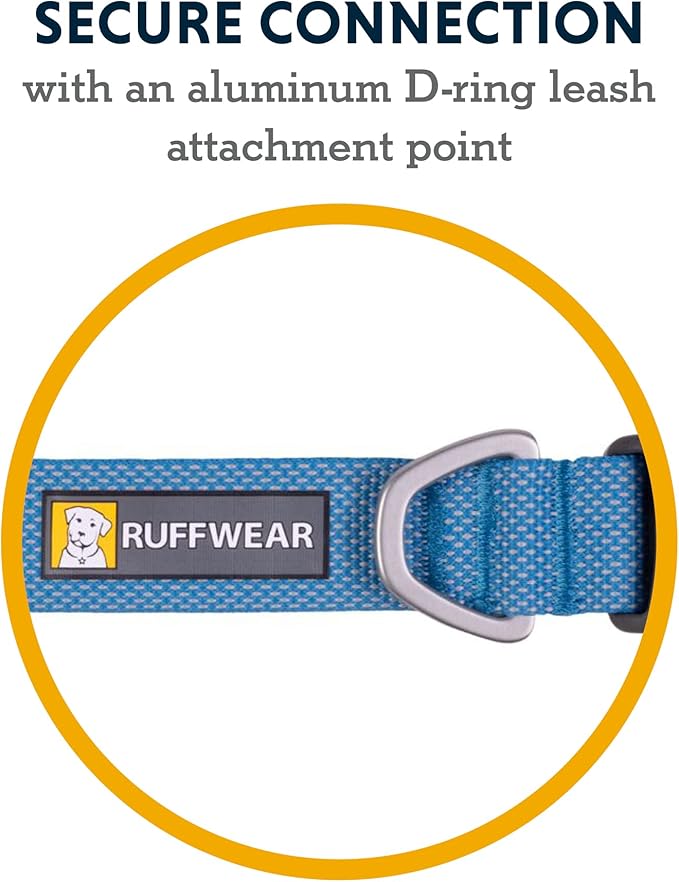 Ruffwear, Hi & Light Dog Collar, Minimal and Ultralight Collar for Everyday Walks and Runs, Blue Dusk, 14"-20"