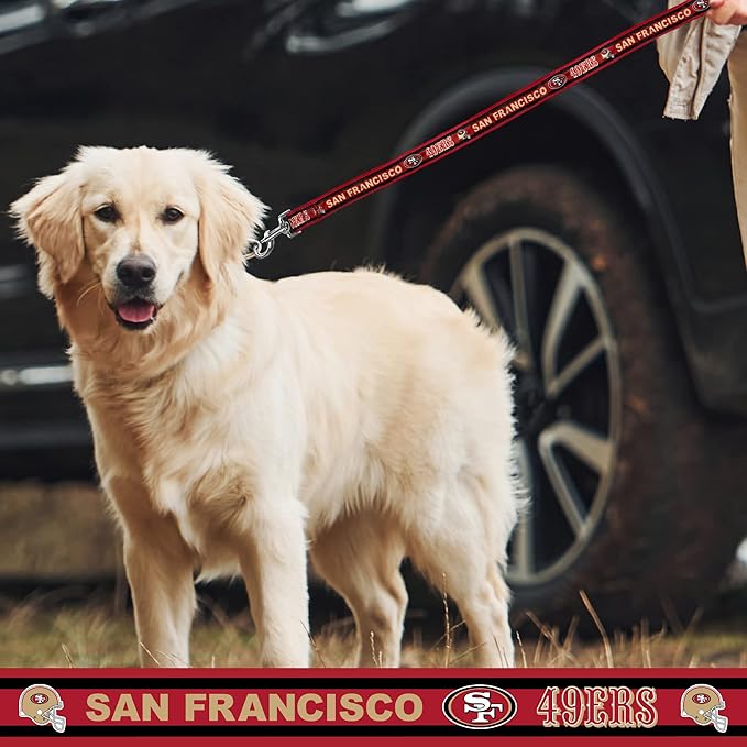 NFL PET Leash San Francisco 49ers Dog Leash, Small Football Team Leash for Dogs & Cats. A Shiny & Colorful Cat Leash & Dog Leash Licensed by The NFL