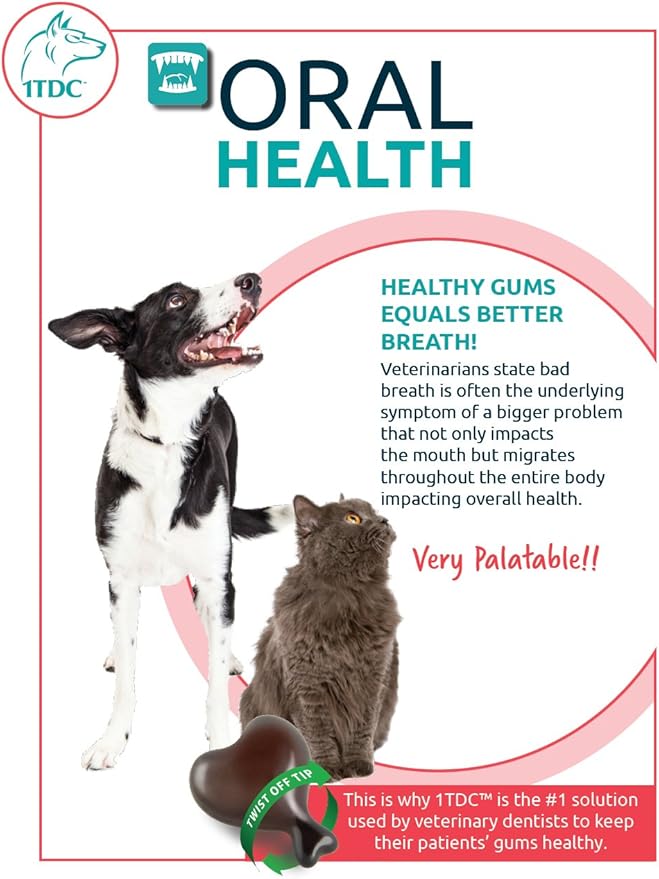 WorksSoWell 1TDC Dual Action Natural Support – 60 Twist Off Soft Gels | Delivers 4 Health Benefits for Dogs & Cats | Supports Oral, Hip & Joint Health, Muscle & Stamina Recovery, Skin & Coat Health