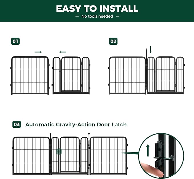 FXW Rollick Dog Playpen for Yard, RV CampingâPatented, 24 inch 6 Panels