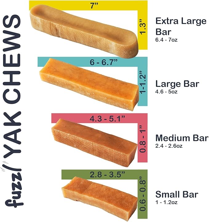 Premium Yak Cheese Himalayan Dog Chews - 3 Bars Large Natural Dog Treats Milkbone Yak Chews No Hide Dog Food Long Lasting Dog Dental Sticks Milk Chews Cheese Stick