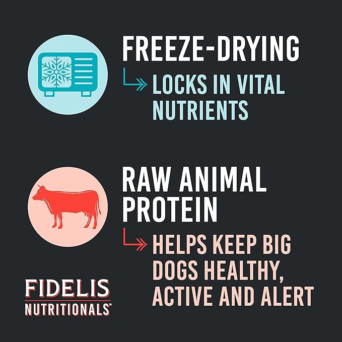 FIDELIS Freeze Dried Dog Treats for Large & Small Dogs - Made with USA Raw Beef Liver, Single Ingredient, Grain-Free, Gluten-Free (4 oz)