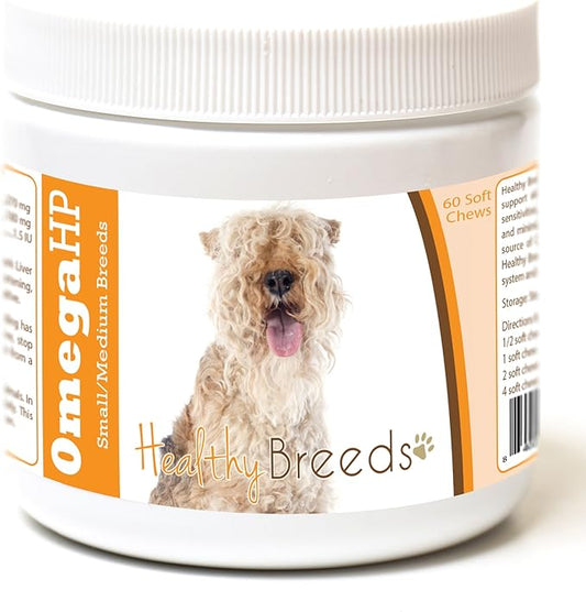Healthy Breeds Lakeland Terrier Omega HP Fatty Acid Skin and Coat Support Soft Chews 60 Count