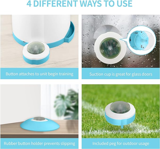 PETGEEK Treat Dispenser Dog Toys, Automatic Pet Feeder with Dual Power Supply and Remote Control, Dog Puzzle Toys and Interactive Dog Toys in One for Indoor or Outdoor Play(Blue)