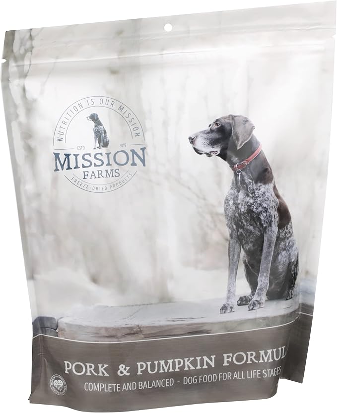 Mission Farms Freeze-Dried Raw Pork & Pumpkin Formula Dog Food, 16oz Bag