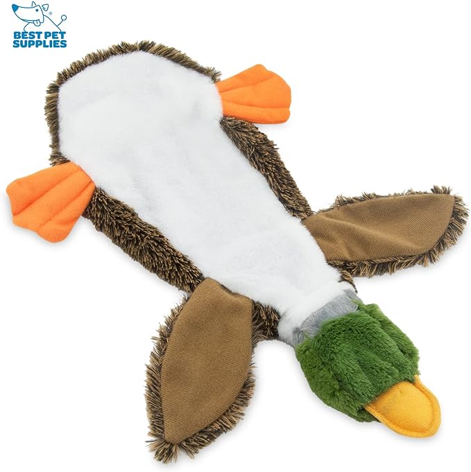 Best Pet Supplies Stuffing Free Squeaky Dog Toys for Small Dogs, Medium Dogs, and Large Dogs, Durable, Best Dog Chew Toy for Teething Puppy, Indoor Play - Wild Duck, Small