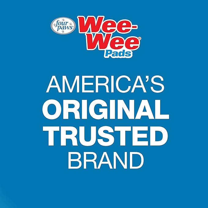 Four Paws Wee-Wee Odor Control with Febreze Freshness Pee Pads for Dogs of All Sizes, Leak-Proof Floor Protection Dog & Puppy Quilted Potty Training Pads, Spring Fresh Scent, 22" x 23" (10 Count)