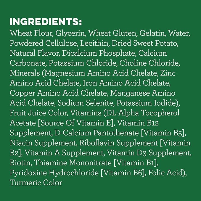 Greenies Large Natural Dog Dental Treats, Sweet Potato Flavor, 12 oz. Pack (8 Treats)