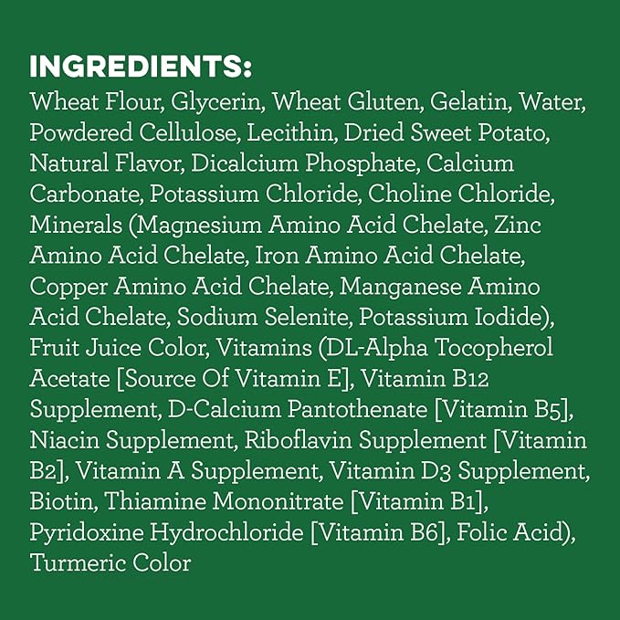 Greenies Large Natural Dog Dental Treats, Sweet Potato Flavor, 12 oz. Pack (8 Treats)