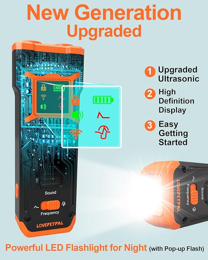 2024 Dog Training Bark Deterrent Device, Anti-Barking Device with HD Display and LED Flashlight for Dogs, Stop Bad Behavior Without Yelling or Swatting, Ultrasonic Stopper Alternative to Shock Collar