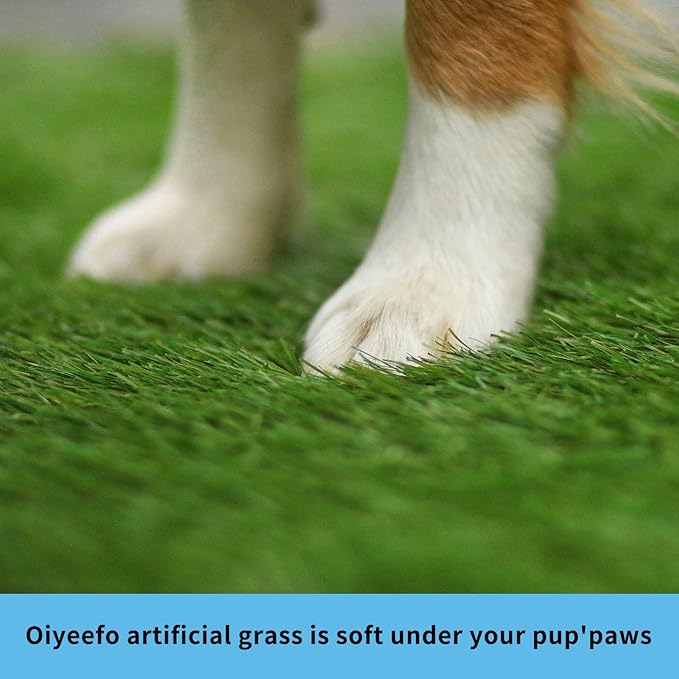 Dog Grass pad with Tray,45”x 29” Indoor Dog Potty with 2 Packs Replacement Artificial Fake Grass-5 Packs Disposable Puppy Pads,for Puppy Training Apartment,Outdoor Use