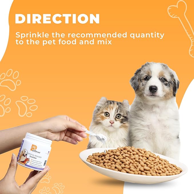 πππππππ Cat & Dog Teeth Cleaning Powder - Dog Breath Freshener - Perfect for Dog Bad Breath Treatment- Tartar Remover - Pure Clean Pet Dental Care, 30 Scoops