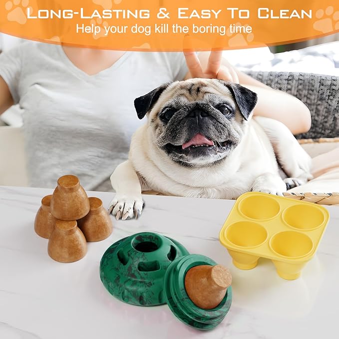 Dog Toys to Keep Them Busy,Frozen Treat Dog Enrichment Toys,Slow Food Training to Relieve Boredom and Stimulating,Dog Puzzle Treat Food Dispensing Ball Toy for Small Medium Large Dog