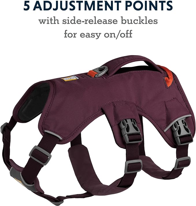 Ruffwear, Web Master, Multi-Use Support Dog Harness, Hiking and Trail Running, Service and Working, Everyday Wear, Purple Rain, Large/X-Large