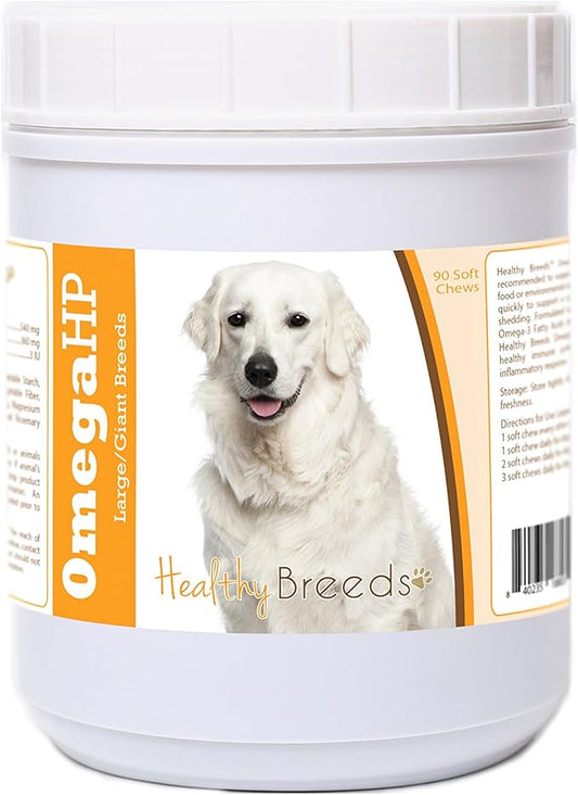 Healthy Breeds Kuvasz Omega HP Fatty Acid Skin and Coat Support Soft Chews 90 Count