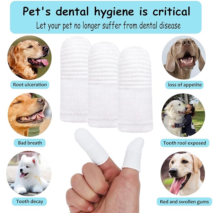 Dog Toothbrush Cat & Dog Toothbrush Soft Bristle Pet Toothbrush Combo Pack for The Dental Care of Your Small to Large Dogs, Cats, Most Pets