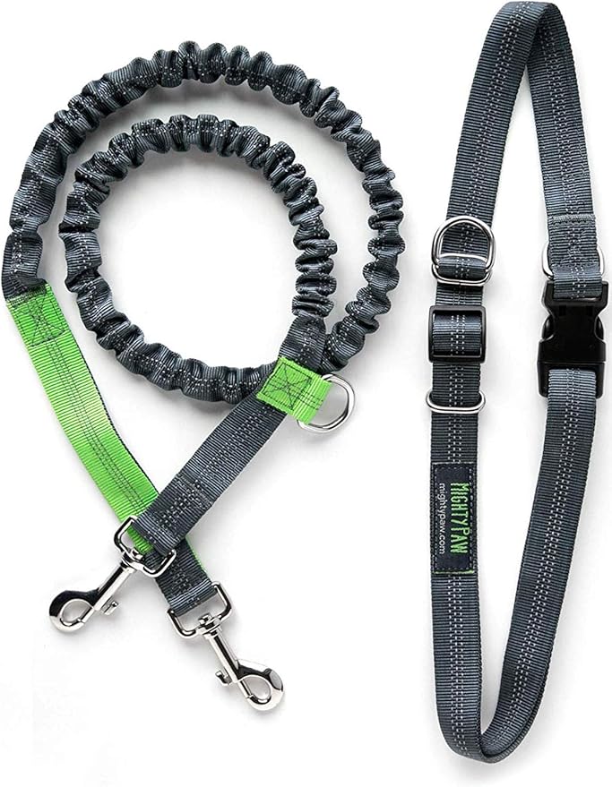 Mighty Paw Hands Free Dog Leash | Bungee Waist Leash for Dog Walking. Dog Running Leash Hands Free. Hands Free Leash for Large Dogs, Medium & Small Dogs. Dog Leash Waist Belt (36" - 48") Up To 150 lbs