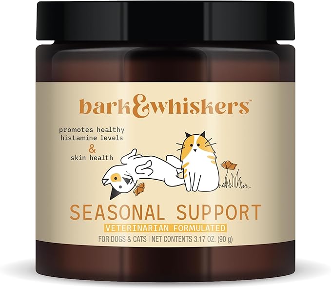 Bark & Whiskers Seasonal Support, 3.17 Oz. (90 g), 90 Scoops, Antioxidant and Immune Support, Veterinarian Formulated, Non-GMO, Dr. Mercola