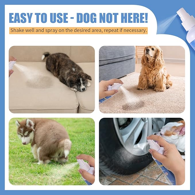 8 oz Pet Deterrent Spray - Solution to Prevent Anywhere Urination - Effective Pet Training Aid - Not Here Dog Spray - Prevent Inappropriate Marking