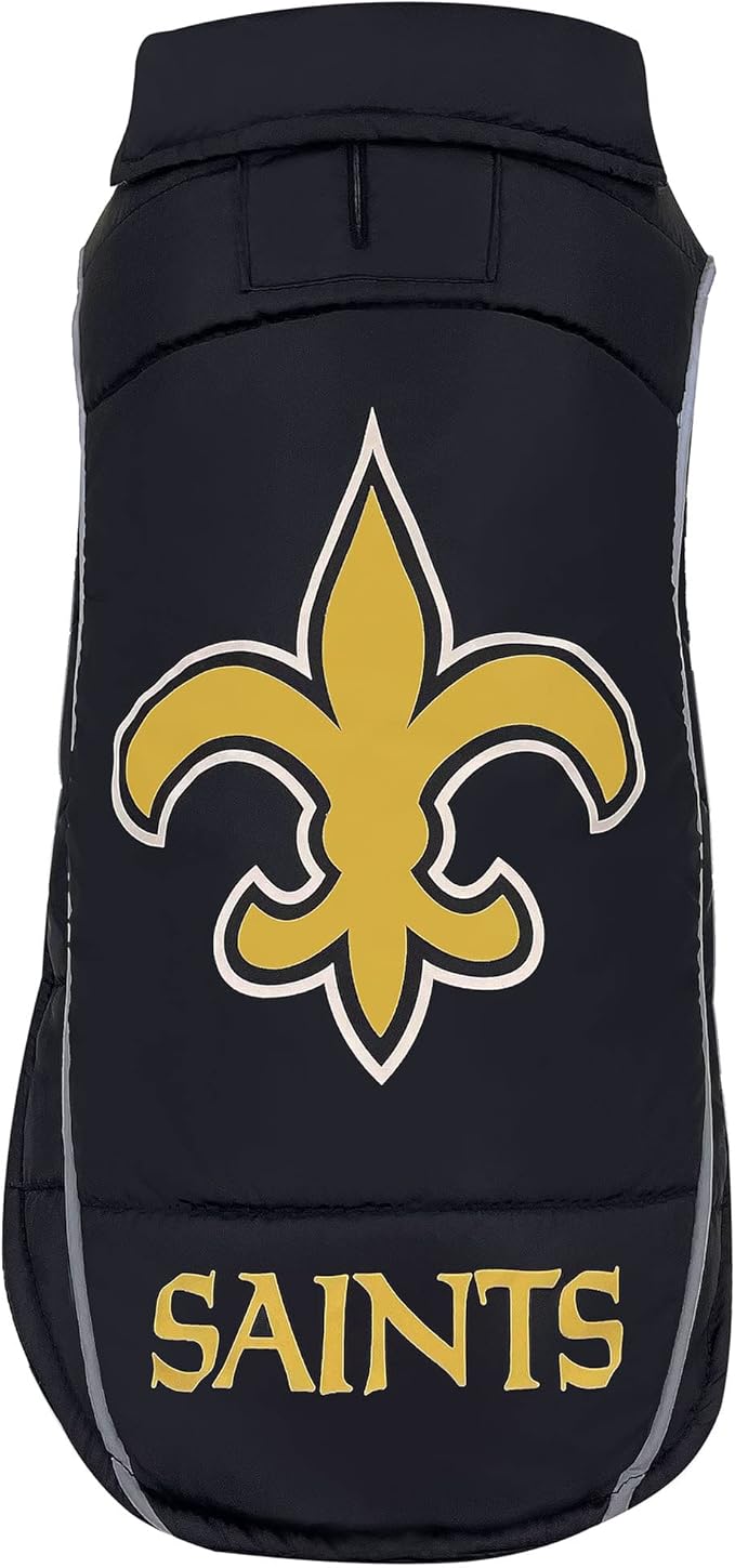 Pets First Pets NFL Licensed Dog & Cat Vest Pet Puffer Down Coat Jacket, Team Color, Small US