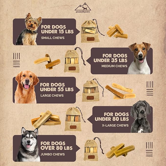 Yak Cheese Dog Treats - Natural Yak Chews from Himalayan Mountains - For Aggressive Chewers - Small, Value Pack 9 Chews - Grain Free, Lactose Free - Easily Digestible, Promotes Oral Health