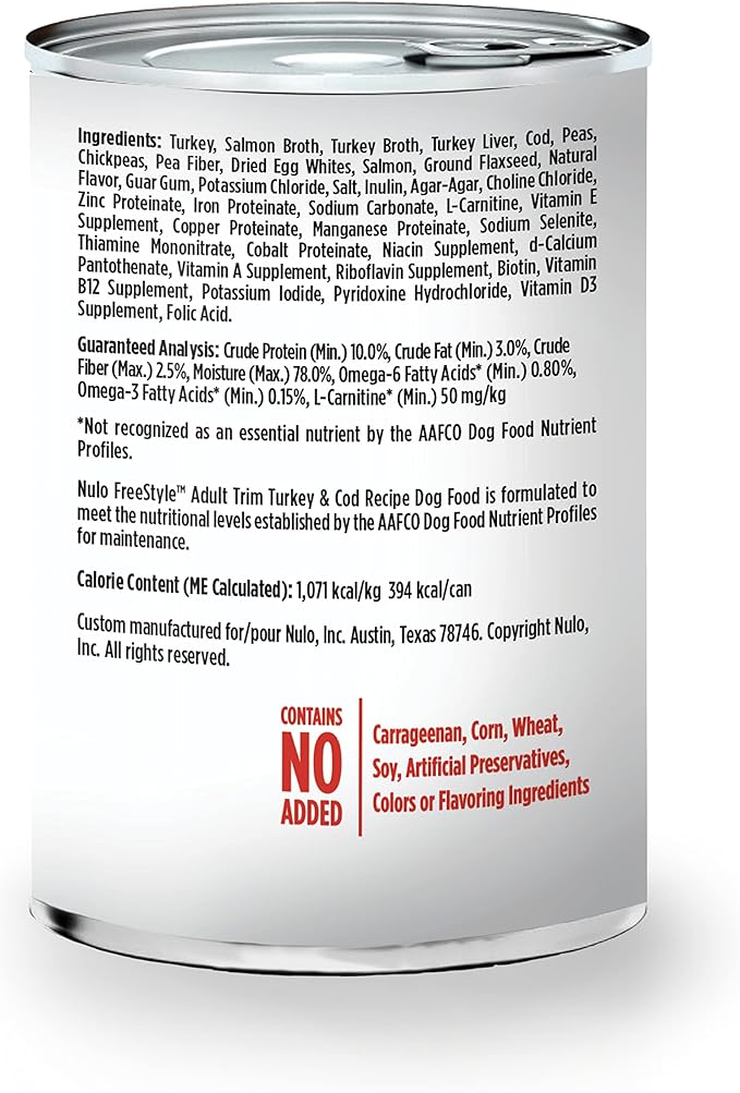 Nulo Freestyle All Breed Adult Wet Canned Dog Food, Premium All Natural Grain-Free, High Animal-Based Protein 13 Ounce (Pack of 12)