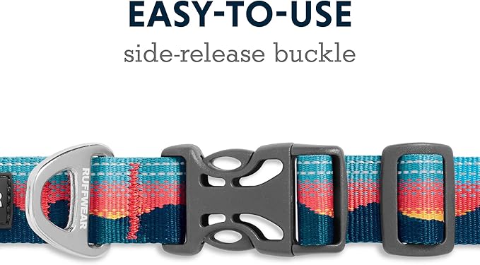 Ruffwear, Crag Dog Collar, Reflective and Comfortable Collar for Everyday Use, Sunset, 11"-14"