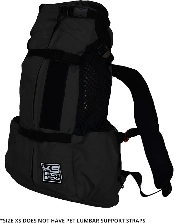 K9 Sport Sack | Adjustable Dog Carrier Backpack (X-Small, Air 2 - Jet Black)