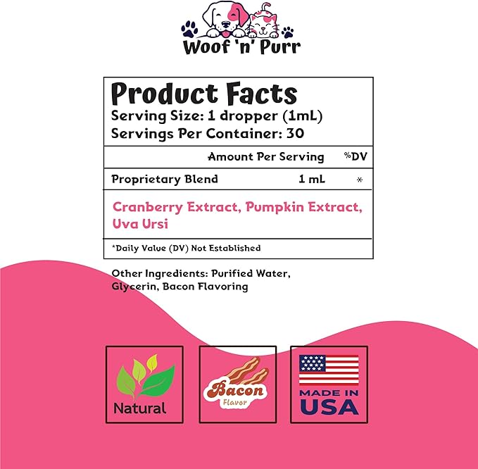 Dog Bladder Supplement - Supports Healthy Kidney & Urinary Tract - Dog UTI Treatment - Dog Bladder Control - Bladder Support for Dogs - Dog UTI Supplement - Dog Urinary Tract Infection Treatment - 1oz