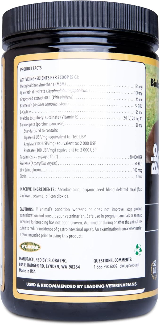 BioSKIN & Coat Natural Antihistamine Supplement for Dogs & Cats, Supports Skin Health and Helps Maintain Normal Histamine Levels, 53-Day Supply for 30-lb. Animal, 14-oz. Powder