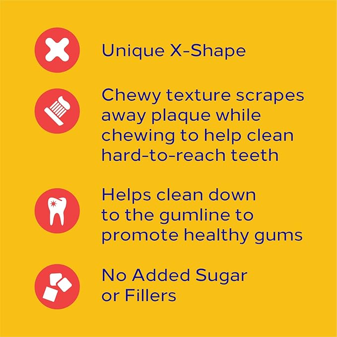 PEDIGREE DENTASTIX Toy/Small Dog Dental Treats Beef Flavor Dental Bones, 24 Treats, 5.96 Ounce (Pack of 7)