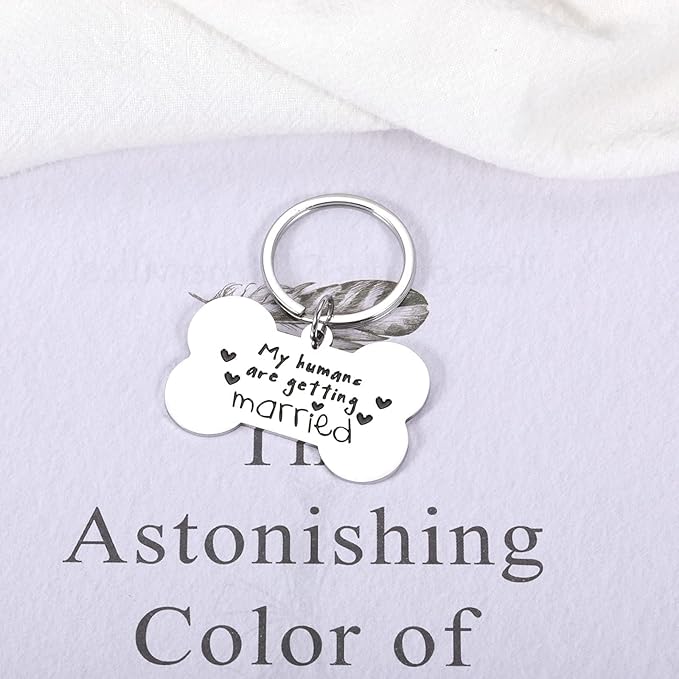 Funny Gifts for Her Bride to Be Bridal Shower Wedding Gifts for Couple Dog Mom Gift for Women Getting Married Engagement Valentine Gifts Dog Tags Pet Accessories for Pets Dog Lovers Owner Bride to be