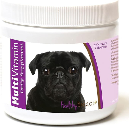 Healthy Breeds Pug Multi-Vitamin Soft Chews 60 Count