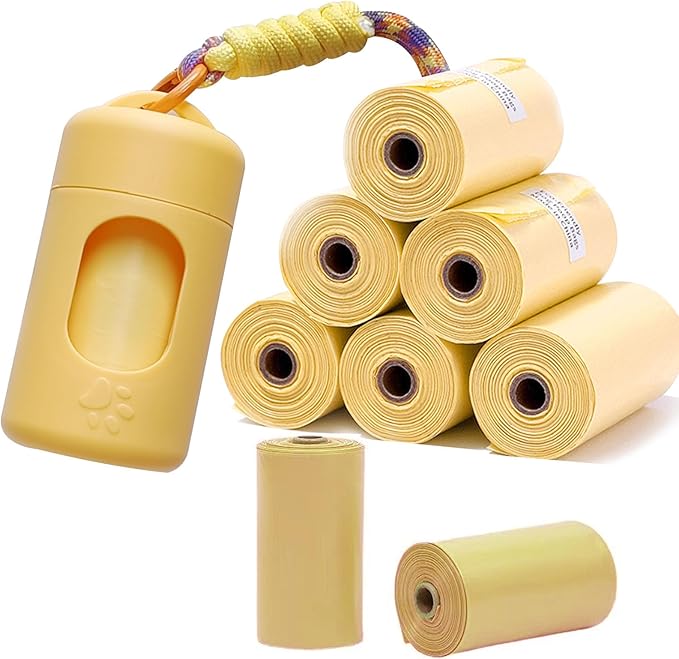 A&H ZIER Poop Bags Holder with Portable Colorful Lanyard, Soft-touch Dog Poop Bags Dispenser Dog Waste Bags, Compatible with any Dog Walking Accessories