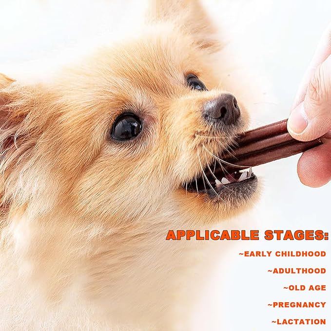 Dog Teeth Cleaning Chews - Beef-Flavored Dental Sticks for Rewarding Small and Medium Dogs - 7.2oz, Pack (18 Treats)