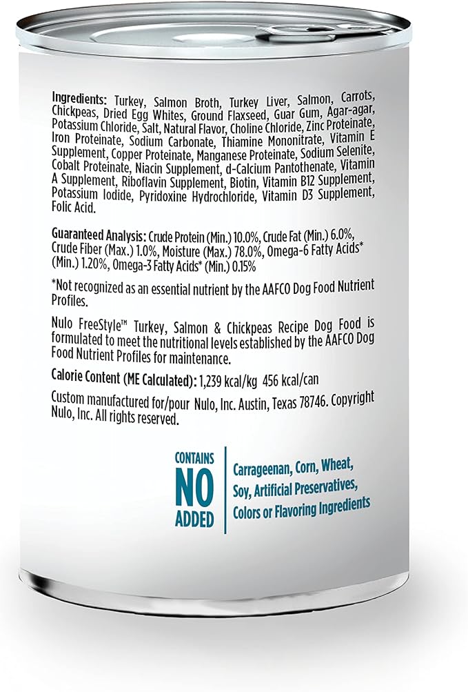 Nulo Grain Free Canned Wet Dog Food (13 oz, Salmon) - 12 Cans