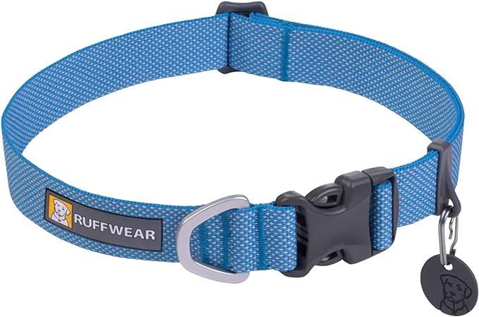 Ruffwear, Hi & Light Dog Collar, Minimal and Ultralight Collar for Everyday Walks and Runs, Blue Dusk, 14"-20"