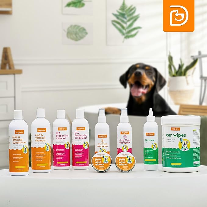 Ear Wipes and Ear Care Pro Solution for Pets | Gentle Ear Wipes (160 count) and Ear Care Solution (8oz) for Dogs and Cats | Non-Stinging Ear Duo
