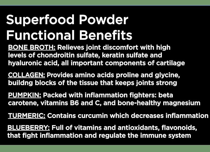 Nature's Diet Pet Original Bone Broth Protein Powder with Functional Benefits for Hip and Joint, Digestion, Skin and Coat (Hip & Joint, 6 oz = 60 servings)