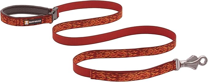 Ruffwear, Flat Out Dog Leash, Adjustable Lead with Padded Handle, Ember Distortion