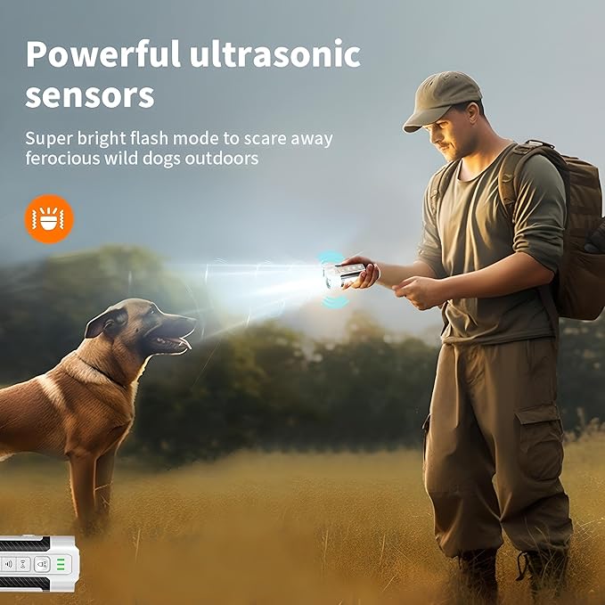 UltraSonic Dog Deterrent,Dog Ball Thrower,Machine Stop, Barking Dogs, pet Stop, cat Deterrent,indoordog bark,Control Dog, Pee Training, Large Dog Accessories, Anti Barking Devices, Silver