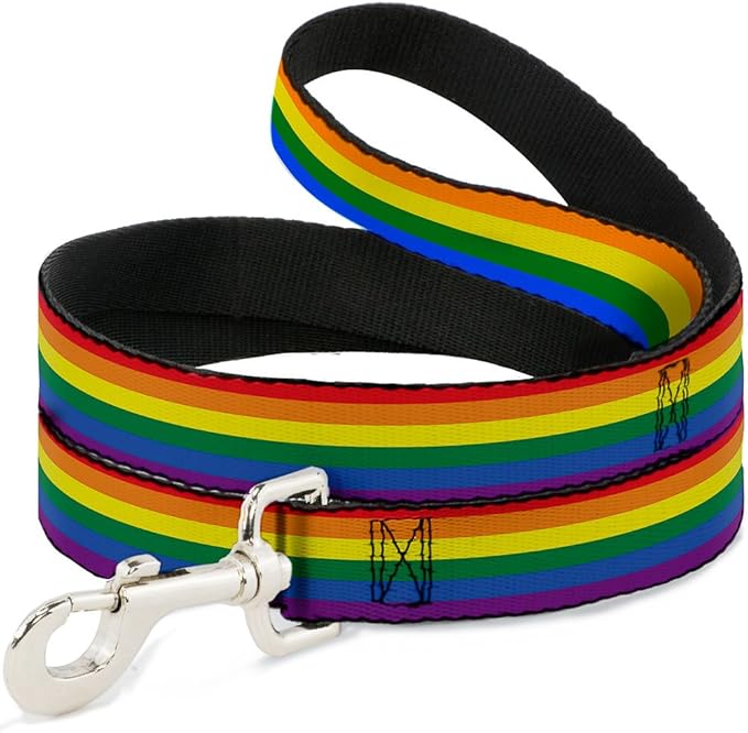 Dog Leash Flag Pride Rainbow 6 Feet Long 0.5 Inch Wide