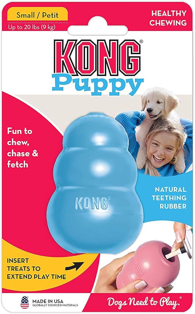 KONG Small Dog Puppy Teething Toy - Colors May Vary (2 Pack)