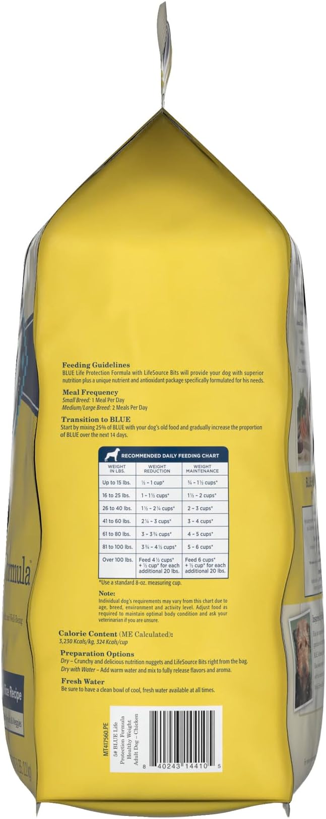 Blue Buffalo Life Protection Formula Natural Adult Healthy Weight Dry Dog Food, Chicken and Brown Rice 5-lb Trial Size Bag