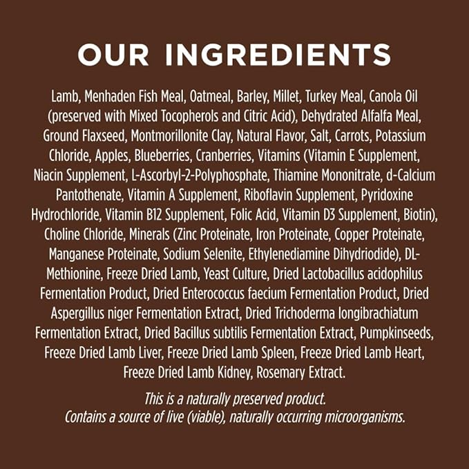 Instinct Be Natural Real Lamb & Oatmeal Recipe Natural Dry Dog Food, 24 lb. Bag