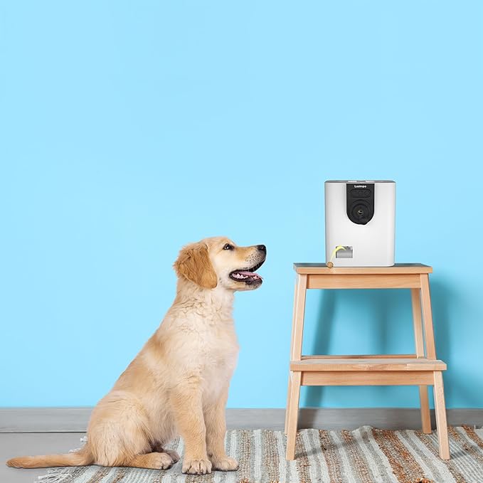 Pet Camera with Treat Dispenser, WiFi Smart Dog/Cat Camera, Free App, Tossing for Dogs/Cats, 1080P Camera, Live Video, Auto Night Vision, 2-Way Audio, No Monthly Fee